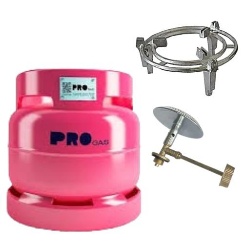 ProGas 6kg Cylinder Complete Set with Gas, New Burner, and Grill