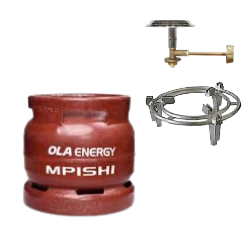 Complete Ola Mpishi 6kg Cylinder with Gas, Burner & Grill (OiLibya)