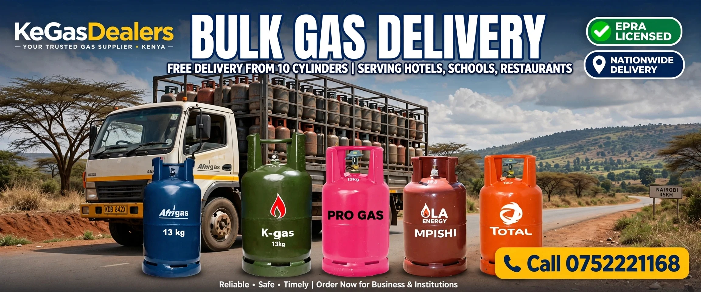 Bulk gas delivery kenya free delivery 10 cylinders