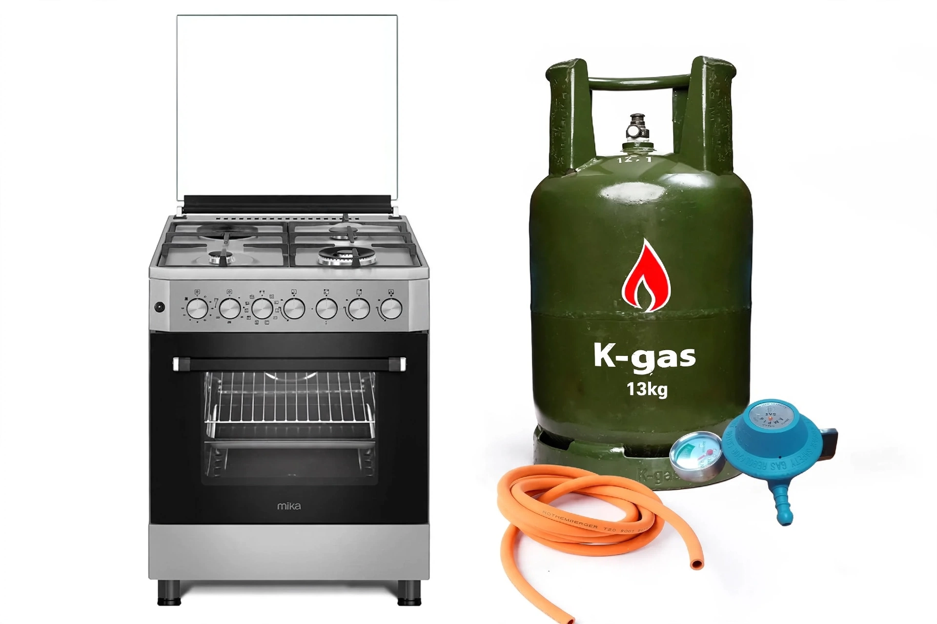Mika Standing Cooker 60x60 3G+1E + K-Gas 13kg Full - KSh 19,499 3 Mika Standing Cooker 60x60 3G+1E + K-Gas 13kg Full - KSh 19,499 - kegasdealers
